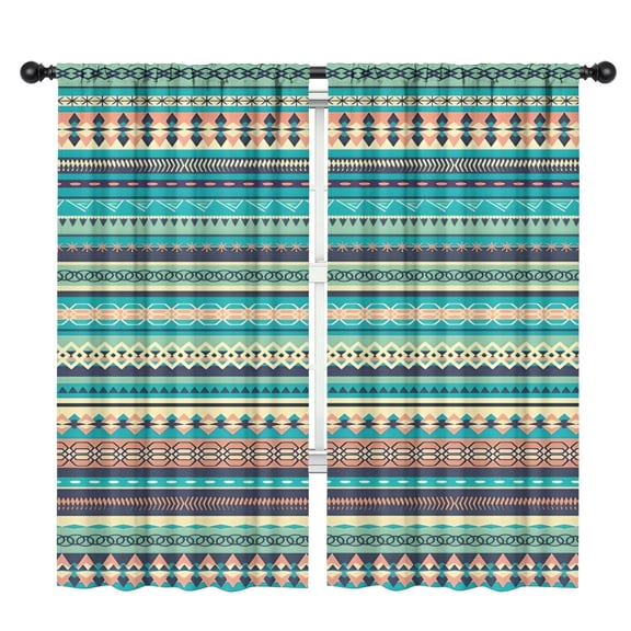 Blackout Kids Curtains,Boho Bohemia Geometric Line Art Childrens Insulated Curtains Set Of 2,Bedroom Essentials,Toddler Room Decor 42"x84"(106x213cm)