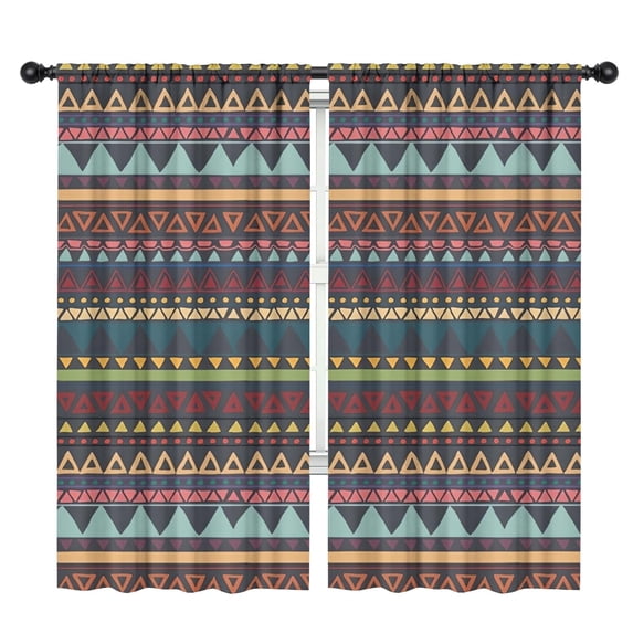 Blackout Kids Curtains,Boho Bohemia Geometric Line Art Childrens Insulated Curtains Set Of 2,Bedroom Essentials,Toddler Room Decor 42"x84"(106x213cm)