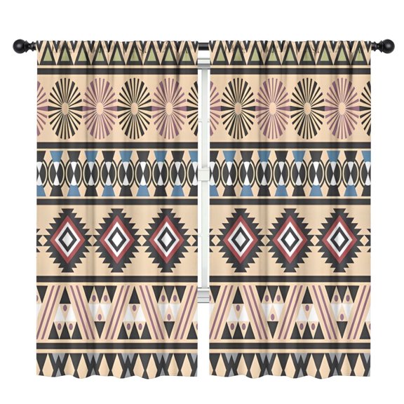 Blackout Kids Curtains,Boho Bohemia Geometric Line Art Childrens Insulated Curtains Set Of 2,Bedroom Essentials,Toddler Room Decor 42"x84"(106x213cm)