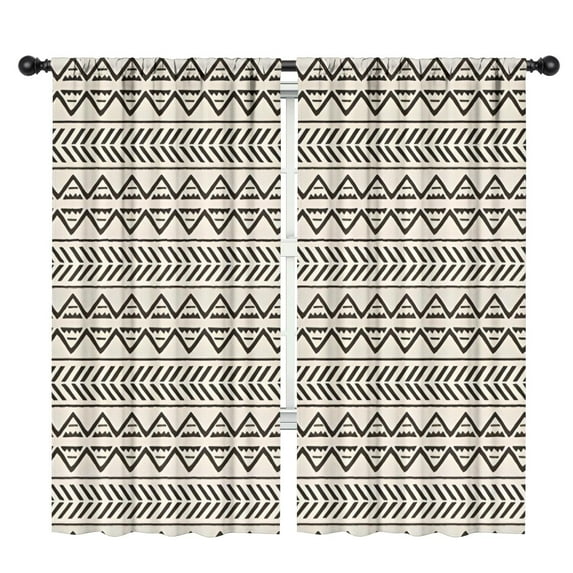 Blackout Kids Curtains,Boho Bohemia Geometric Line Art Childrens Insulated Curtains Set Of 2,Bedroom Essentials,Toddler Room Decor 42"x84"(106x213cm)