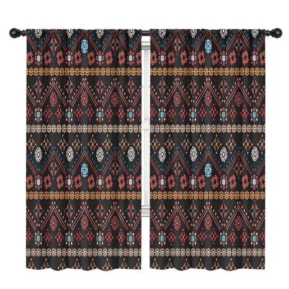 Blackout Kids Curtains,Boho Bohemia Geometric Line Art Childrens Insulated Curtains Set Of 2,Bedroom Essentials,Toddler Room Decor 42"x84"(106x213cm)
