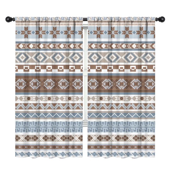 Blackout Kids Curtains,Boho Bohemia Geometric Line Art Childrens Insulated Curtains Set Of 2,Bedroom Essentials,Toddler Room Decor 42"x84"(106x213cm)