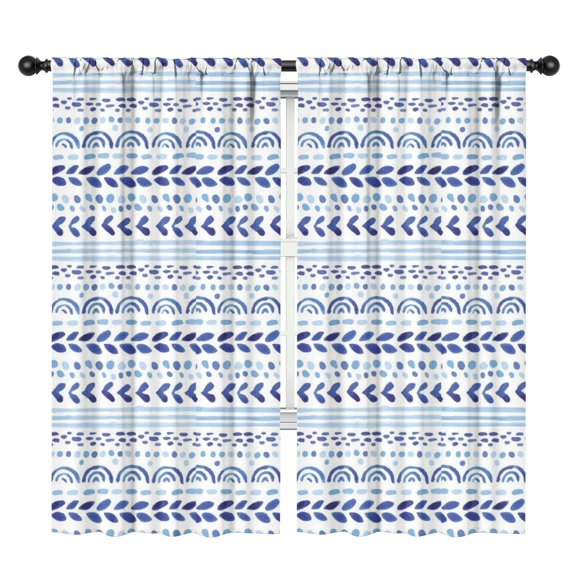 Blackout Kids Curtains,Boho Bohemia Geometric Line Art Childrens Insulated Curtains Set Of 2,Bedroom Essentials,Toddler Room Decor 42"x84"(106x213cm)