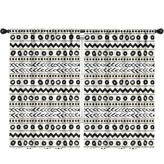 Blackout Kids Curtains,Boho Bohemia Geometric Line Art Childrens Insulated Curtains Set Of 2,Bedroom Essentials,Toddler Room Decor 52"x84"(132x213cm)