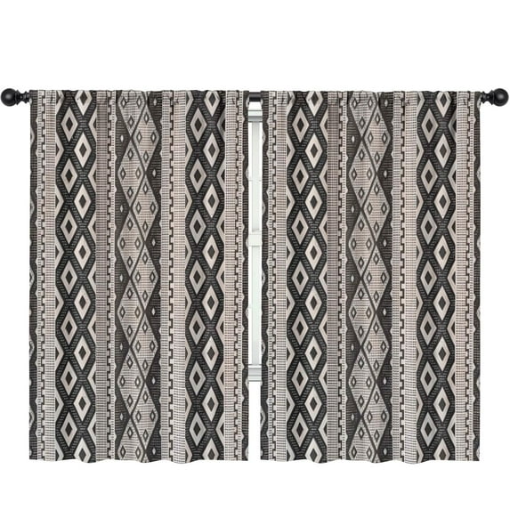 Blackout Kids Curtains,Boho Bohemia Geometric Line Art Childrens Insulated Curtains Set Of 2,Bedroom Essentials,Toddler Room Decor 52"x84"(132x213cm)