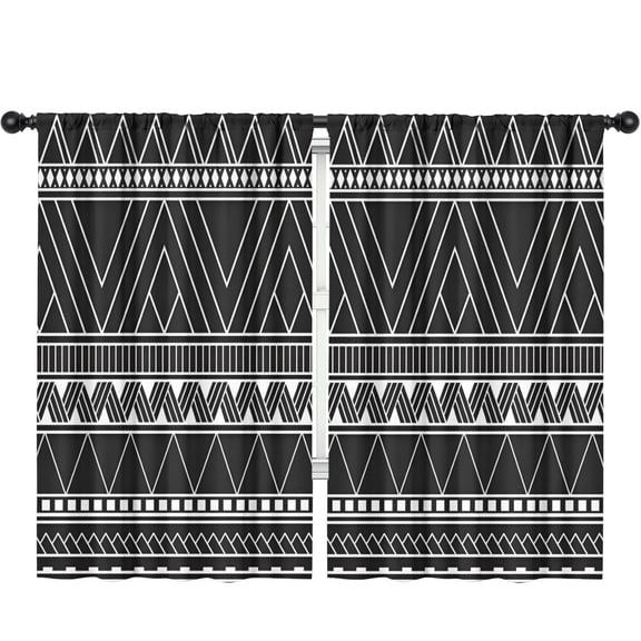 Blackout Kids Curtains,Boho Bohemia Geometric Line Art Childrens Insulated Curtains Set Of 2,Bedroom Essentials,Toddler Room Decor 52"x84"(132x213cm)