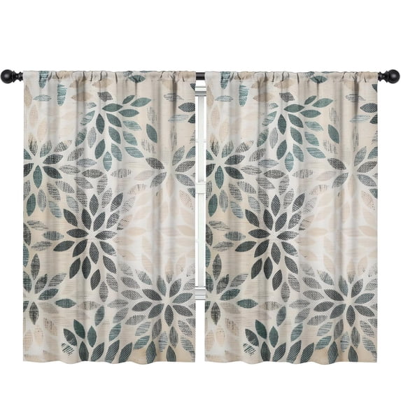 Blackout Kids Curtains,Boho Bohemia Pioneer Flower Art Childrens Insulated Curtains Set Of 2,Bedroom Essentials,Toddler Room Decor 52"x84"(132x213cm)