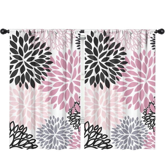 Blackout Kids Curtains,Boho Bohemia Pioneer Flower Art Childrens Insulated Curtains Set Of 2,Bedroom Essentials,Toddler Room Decor 52"x84"(132x213cm)