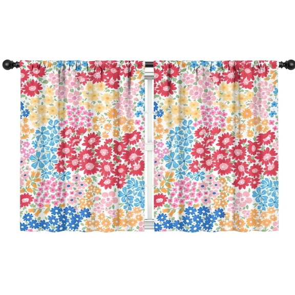 Blackout Kids Curtains,Boho Bohemia Pioneer Flower Childrens Insulated Curtains Set Of 2,Bedroom Essentials,Toddler Room Decor 42"x54"(106x137cm)