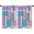 thumbnail image 1 of Blackout Kids Curtains,Boho Bohemia Pioneer Flower Childrens Insulated Curtains Set Of 2,Bedroom Essentials,Toddler Room Decor 42"x63"(106x160cm), 1 of 3