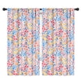 thumbnail image 1 of Blackout Kids Curtains,Boho Bohemia Pioneer Flower Childrens Insulated Curtains Set Of 2,Bedroom Essentials,Toddler Room Decor 42"x84"(106x213cm), 1 of 4