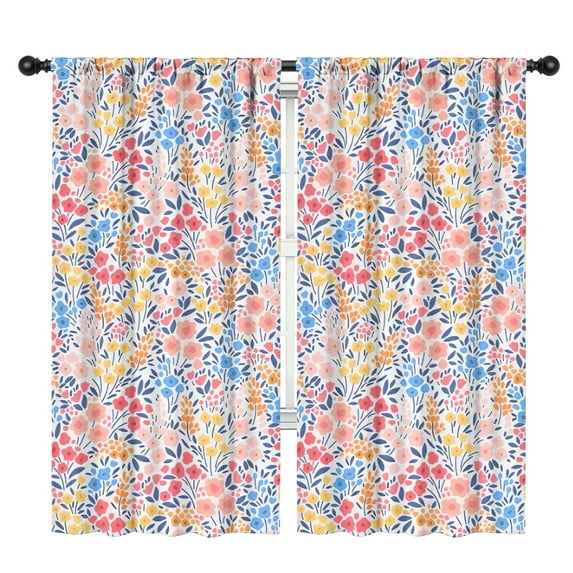 Blackout Kids Curtains,Boho Bohemia Pioneer Flower Childrens Insulated Curtains Set Of 2,Bedroom Essentials,Toddler Room Decor 42"x84"(106x213cm)