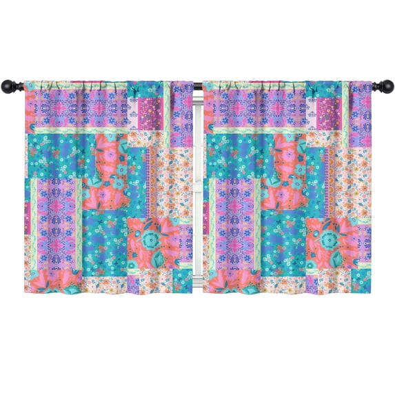 Blackout Kids Curtains,Boho Bohemia Pioneer Flower Childrens Insulated Curtains Set Of 2,Bedroom Essentials,Toddler Room Decor 52"x63"(132x160cm)