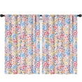 thumbnail image 1 of Blackout Kids Curtains,Boho Bohemia Pioneer Flower Childrens Insulated Curtains Set Of 2,Bedroom Essentials,Toddler Room Decor 52"x84"(132x213cm), 1 of 4