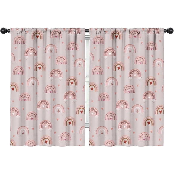 Blackout Kids Curtains,Boho Bohemia Rainbow Childrens Insulated Curtains Set Of 2,Bedroom Essentials,Toddler Room Decor 42"x63"(106x160cm)