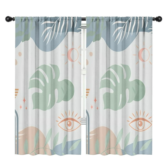 Blackout Kids Curtains,Boho Bohemian Art Childrens Insulated Curtains Set Of 2,Bedroom Essentials,Toddler Room Decor 42"x84"(106x213cm)