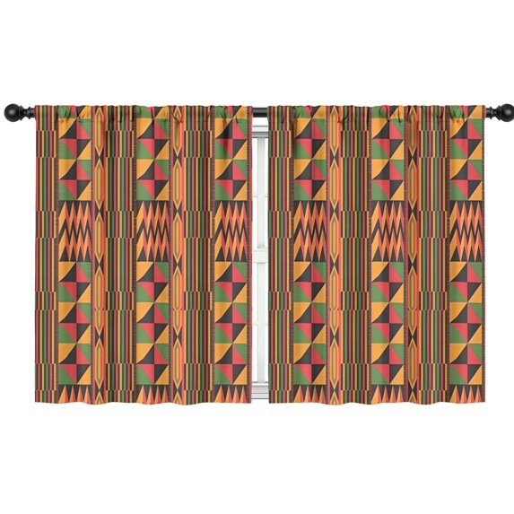 Blackout Kids Curtains,Boho Colorful Geometric Ethnic Pattern Childrens Insulated Curtains Set Of 2,Bedroom Essentials,Toddler Room Decor 42x54in(106x137cm)