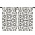 thumbnail image 1 of Blackout Kids Curtains,Boho Gray and Beige Floral Ethnic Pattern Childrens Insulated Curtains Set Of 2,Bedroom Essentials,Toddler Room Decor 42x63in(106x160cm), 1 of 5