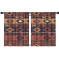 thumbnail image 1 of Blackout Kids Curtains,Boho Multicolor Ethnic Pattern with Geometric Shapes Childrens Insulated Curtains Set Of 2,Bedroom Essentials,Toddler Room Decor 42x54in(106x137cm), 1 of 5