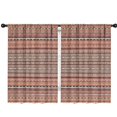thumbnail image 1 of Blackout Kids Curtains,Boho Red Striped Ethnic Pattern Childrens Insulated Curtains Set Of 2,Bedroom Essentials,Toddler Room Decor 42x63in(106x160cm), 1 of 5