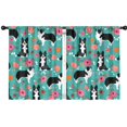 thumbnail image 1 of Blackout Kids Curtains,Border Collie Dog and Flower Florals Childrens Insulated Curtains Set Of 2,Bedroom Essentials,Toddler Room Decor 42"x54"(106x137cm), 1 of 4