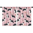 thumbnail image 1 of Blackout Kids Curtains,Border Collie Dogs with Flowers Childrens Insulated Curtains Set Of 2,Bedroom Essentials,Toddler Room Decor 42x54in(106x137cm), 1 of 4