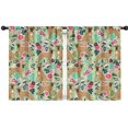 thumbnail image 1 of Blackout Kids Curtains,Boxer Dog and Flower Florals Childrens Insulated Curtains Set Of 2,Bedroom Essentials,Toddler Room Decor 42"x54"(106x137cm), 1 of 4