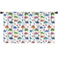 thumbnail image 1 of Blackout Kids Curtains,Bright Colored Dinosaur and Leaf Pattern Childrens Insulated Curtains Set Of 2,Bedroom Essentials,Toddler Room Decor 52"x63", 1 of 5