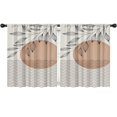 thumbnail image 1 of Blackout Kids Curtains,Brown Boho Abstract and Plant Pattern Childrens Insulated Curtains Set Of 2,Bedroom Essentials,Toddler Room Decor 52x63in(132x160cm), 1 of 5