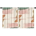 thumbnail image 1 of Blackout Kids Curtains,Brown Boho Geometric Pattern Childrens Insulated Curtains Set Of 2,Bedroom Essentials,Toddler Room Decor 42x54in(106x137cm), 1 of 5