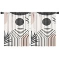 thumbnail image 1 of Blackout Kids Curtains,Brown Boho Geometric and Plant Pattern Childrens Insulated Curtains Set Of 2,Bedroom Essentials,Toddler Room Decor 42x54in(106x137cm), 1 of 5