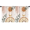 thumbnail image 1 of Blackout Kids Curtains,Brown Boho Sun, Moon and Plant Pattern Childrens Insulated Curtains Set Of 2,Bedroom Essentials,Toddler Room Decor 52x63in(132x160cm), 1 of 5