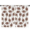 thumbnail image 1 of Blackout Kids Curtains,Brown Footballs Pattern Childrens Insulated Curtains Set Of 2,Bedroom Essentials,Toddler Room Decor 52"x84", 1 of 5