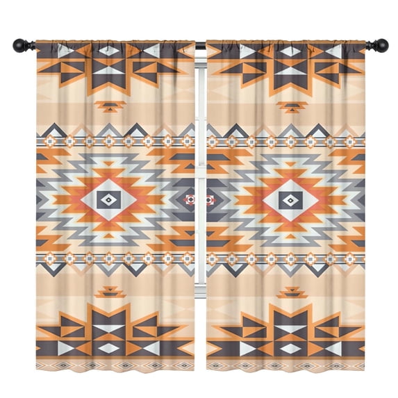 Blackout Kids Curtains,Brown Geometric Quatrefoil Pattern Childrens Insulated Curtains Set Of 2,Bedroom Essentials,Toddler Room Decor 42x84in(106x213cm)