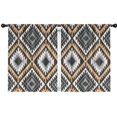 thumbnail image 1 of Blackout Kids Curtains,Brown Geometric Triangle Diamond Pattern Childrens Insulated Curtains Set Of 2,Bedroom Essentials,Toddler Room Decor 42x54in(106x137cm), 1 of 5