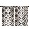 thumbnail image 1 of Blackout Kids Curtains,Brown Geometric Triangle Diamond Pattern Childrens Insulated Curtains Set Of 2,Bedroom Essentials,Toddler Room Decor 42x63in(106x160cm), 1 of 5