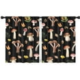 thumbnail image 1 of Blackout Kids Curtains,Brown Mushroom Leaf Black Pattern Childrens Insulated Curtains Set Of 2,Bedroom Essentials,Toddler Room Decor 42"x54", 1 of 5