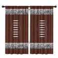 thumbnail image 1 of Blackout Kids Curtains,Brown Silver Football Pattern Childrens Insulated Curtains Set Of 2,Bedroom Essentials,Toddler Room Decor 42"x84", 1 of 5