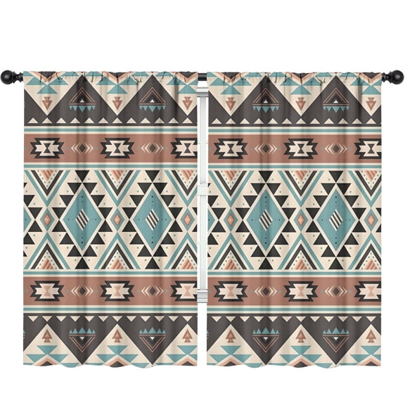 Blackout Kids Curtains,Boho Bohemia Geometric Line Art Childrens Insulated Curtains Set Of 2,Bedroom Essentials,Toddler Room Decor 52"x84"(132x213cm)