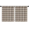 thumbnail image 1 of Blackout Kids Curtains,Brown and White Checkerboard Checkered Pattern Childrens Insulated Curtains Set Of 2,Bedroom Essentials,Toddler Room Decor 52"x63", 1 of 5