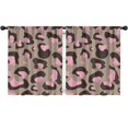 thumbnail image 1 of Blackout Kids Curtains,Brown and Pink Of Leopard Print Childrens Insulated Curtains Set Of 2,Bedroom Essentials,Toddler Room Decor 52"x63", 1 of 5