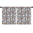 thumbnail image 1 of Blackout Kids Curtains,Bulldog Dog and Flower Florals Childrens Insulated Curtains Set Of 2,Bedroom Essentials,Toddler Room Decor 52"x63"(132x160cm), 1 of 4