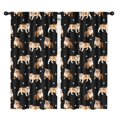 thumbnail image 1 of Blackout Kids Curtains,Bulldog Dog and Footprints Childrens Insulated Curtains Set Of 2,Bedroom Essentials,Toddler Room Decor 42"x84"(106x213cm), 1 of 4