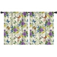 thumbnail image 1 of Blackout Kids Curtains,Butterfly and Floral Purple Pattern Children's Insulated Curtains Set Of 2,Bedroom Essentials,Toddler Room Decor 42"x54", 1 of 5