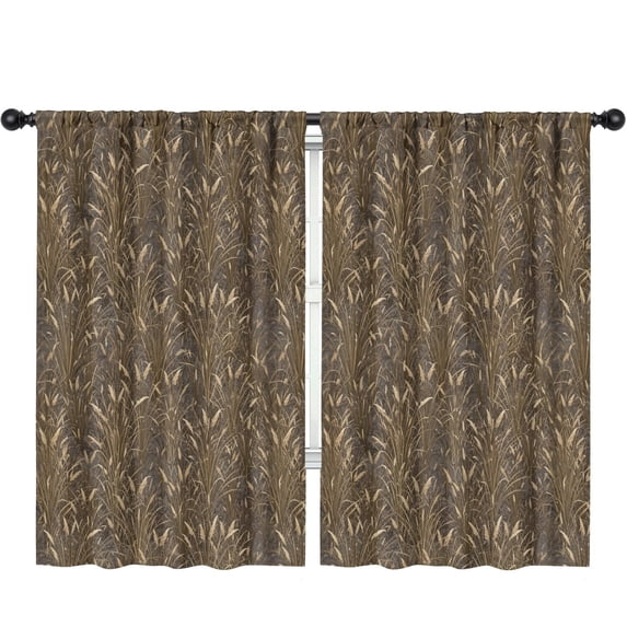 Blackout Kids Curtains,Camo and Grass Brown Pattern Children's Insulated Curtains Set Of 2,Bedroom Essentials,Toddler Room Decor 52"x84"