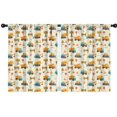 thumbnail image 1 of Blackout Kids Curtains,Cartoon Construction Vehicles Barriers Beige Pattern Childrens Insulated Curtains Set Of 2,Bedroom Essentials,Toddler Room Decor 42"x54", 1 of 5