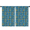 thumbnail image 1 of Blackout Kids Curtains,Cartoon Construction Vehicles Barriers Blue Pattern Childrens Insulated Curtains Set Of 2,Bedroom Essentials,Toddler Room Decor 42"x63", 1 of 5