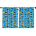 thumbnail image 1 of Blackout Kids Curtains,Cartoon Construction Vehicles Barriers Blue Pattern Childrens Insulated Curtains Set Of 2,Bedroom Essentials,Toddler Room Decor 42"x54", 1 of 5