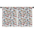 thumbnail image 1 of Blackout Kids Curtains,Cartoon Construction Vehicles Buildings Gray Pattern Childrens Insulated Curtains Set Of 2,Bedroom Essentials,Toddler Room Decor 42"x54", 1 of 5