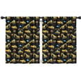 thumbnail image 1 of Blackout Kids Curtains,Cartoon Construction Vehicles Clouds Black Pattern Childrens Insulated Curtains Set Of 2,Bedroom Essentials,Toddler Room Decor 42"x54", 1 of 5